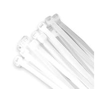 Autobar 334 Pack of 20 Multi-Purpose Cable Ties 300mm x 4.8mm - Perfect for Home, Garage, Office & Workshop - White