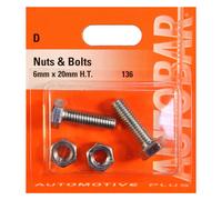 Autobar 6mm x 20mm High Tensile Nuts & Bolts