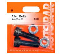 Autobar 8mm x 25mm Allen Bolts Twin Pack 2 Pack