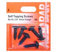 Autobar No.10 3/4 Inch Self Tapping Screws 6 Pack 6 Pack Black
