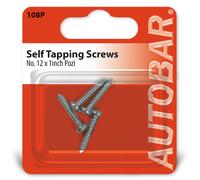 Autobar No.12 x 1" Pozi Drive Self Tapping Screws 4 Pack 4 Pack