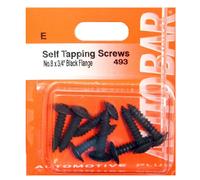 Autobar No.8 3/4 Inch Self Tapping Screws 8 Pack 8 Pack Black