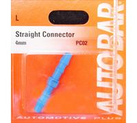 Autobar Plastic Straight Hose Connector 4mm Automotive Fuel Air Water Pipe Joiner Car