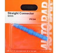 Autobar Plastic Straight Hose Connector 5mm Automotive Fuel Air Water Pipe Joiner Car