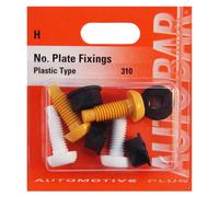 Autobar Plastic Type Car Number Plate Fixings 4 Pack