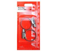 Autobar Size 0X 17-25mm Car Hose Clips Twin Pack 2 Pack