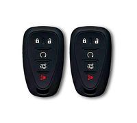 Autobase Silicone Key Fob Cover for 2019 2018 2017 Chevy Malibu Camaro Trax Traverse Sonic Cruze Volt Equinox Spark | Car Accessory for Chevrolet | Key Protection Case 2 Pcs (Black)