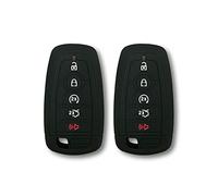 Autobase Silicone Key Fob Cover for Ford Fusion F150 F250 F350 F450 F550 Edge Explorer Mustang F-150 Raptor | Car Accessory | Key Protection Case 2 Pcs (Black)