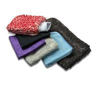 AUTOBEAD Microfibre Madness Kit - Includes Gauntlet Drying Towel, Buffing Towel, Glass towel, 2 Microfibre Cloths and a Microfibre Mitt - Highly Absorbent Soft Vehicle Cleaning Cloths Set
