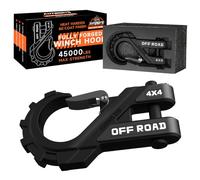 AUTOBOTS 3/8" Winch Hook Max 45,000 Lbs, Heavy Duty ATV Winch Hook with Safety Latch for ATV UTV SUV Trailers，Tow Winch Accessories for Synthetic Rope Winch Cable Black