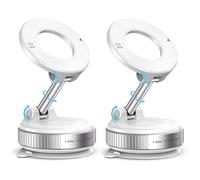 Autobriva Phone Holder for Car, Vacuum Magnetic Car Mount with Ultra-Strong N55 Magnet & One-Twist Suction Cup, 360° Adjustable Foldable Phone Stand Compatible with iPhone Samsung Android (SET B)