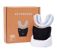 autobrush Sonic Pro Electric Toothbrush - Only ADA Accepted U-Shaped Brush, Clinically Proven Up to 5.1X Better Cleaning, 30-Second Full Mouth 360 Clean, Rechargeable, Waterproof, Black, Men's Regular