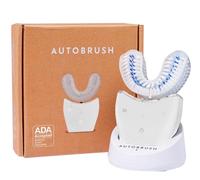autobrush Sonic Pro Electric Toothbrush - Only ADA Accepted U-Shaped Brush, Clinically Proven Up to 5.1X Better Cleaning, 30-Second Full Mouth 360 Clean, Rechargeable, Waterproof, White, Women's Small