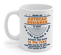 Autocad Designer Gifts 11oz White Ceramic Coffee Cup - Men and Women Autocad Designer Mug