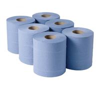 Autocare Embossed 2 Ply Blue Roll 6 Pack One Size