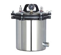 Autoclave 24L Portable Sterilizer - Vertical Steam Sterilization with Dry Burn Prevention & 3-Valve System, Stainless Steel Lab Equipment for Medical, Tattoo, Dental Use (18L)