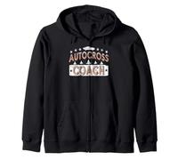 Autocross Racing Cone Course Driving Coach Humor Training Zip Hoodie
