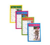 Autodefinidos Pack of 4 Spanish Hobby Books for Adults and Older Large Print in Black and White