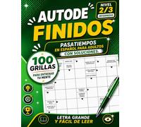 Autodefinidos para Adultos: 100 Pasatiempos en Español con Soluciones y Letra Grande: Nivel Intermedio de Crucigramas con Flechas para Ejercitar la ... 8.5x11 con Clave de Respuestas Incluida
