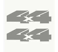 Autodomy 4x4 Off Road Stickers Pack of 2 | Exterior Car Sticker 20x6 cm | Off Road 4x4 Decals Motorbike | Resistant to Rain, Sun, and Car Wash Tunnels (Silver)