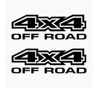 Autodomy 4x4 Off Road SUV Stickers Pack 2 Units for Car | Exterior Car Stickers 20 x 6.5 cm | 4x4 Off Road Sticker | Black Color