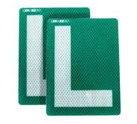 Autodomy L Novel Tinted Glass Plate Pack 2 Units | Sticker L Approved Exterior | L for Tinted Windows is Reflective | Approved by the DGT