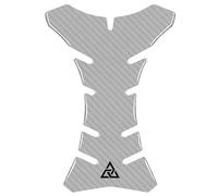 Autodomy Motorcycle Tank Protector Gray Carbon Fiver V2 20x14 cm | Motorcycle Tank Pad Universal | Resists Rain and Sun