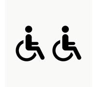 Autodomy| Pack 2 Units Disabled Car Stickers | Disabled Stickers for Cars, Van and Truck | Adhesive Disabled 10x10 cm External Use | Disability Stickers Resistant and Easy Install (Blue) (Black)