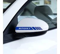 Autodomy Pack 6 Units Car Rear View Mirror with Striped and Arrows Design | Rear View Mirror Adhesive with Different Widths | Universal Car Mirror Stickers (Blue)
