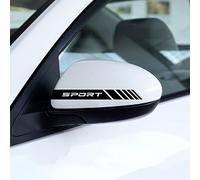 Autodomy Pack 6 Units Car Rear View Mirror with Striped and Arrows Design | Rear View Mirror Adhesive with Different Widths | Universal Car Mirror Stickers (Black)