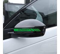 Autodomy Pack 6 Units Car Rear View Mirror with Striped and Arrows Design | Rear View Mirror Adhesive with Different Widths | Universal Car Mirror Stickers (Green)