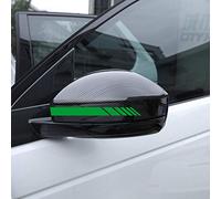 Autodomy Pack 6 Units Car Rear View Mirror with Striped and Arrows Design | Rear View Mirror Adhesive with Stripes Fringes | Universal Car Stickers (Green)