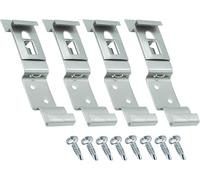 Autodomy Pack of 4 Car License Plate Holder 125x25 mm | Car Trailer License Plate Clip | Number Plate Clips Inox + 8 Screws | License Plate Holder is Universal Valid for Trailers, Caravan, Trucks