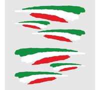 Autodomy Pack of 6 Units Italy Flag Sticker for Car | Italian Flag for Motorcycle, Scooter and Helmets | Italy Stickers Resistant Rain and UV | Easy to Apply