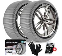 Autodomy Textile Snow Chains Size XXL Compatible with All Tires | Snow Socks for Tyres | Textile Car Snow Chains, Quick to Install with No Tools Required