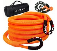 AutoDunk 3/4" x 20' Kinetic Recovery & Tow Rope (18,700lbs), with 2 Soft Shackles (18,700lbs) Offroad Recovery Kit for 4WD Pick Up Truck, SUV, ATV, UTV (Orange)
