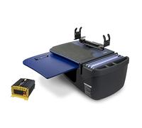 AutoExec GripMaster Car Desk for Your Vehicle Workstation and Mobile Office, Blue, with Printer Stand and 400 watt Power Inverter