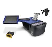 AutoExec Reach Desk Back Seat for Your Vehicle Workstation and Mobile Office, Blue, with 400 watt Power Inverter, Tablet Mount and Phone Vent Clip