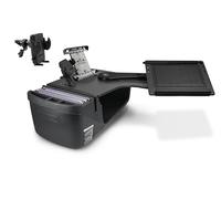 AutoExec Reach Desk Back Seat Left Side for Your Vehicle Workstation and Mobile Office, Black, with Printer Stand, Phone Mount, Tablet Mount and Phone Vent Clip