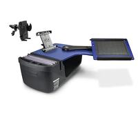 AutoExec Reach Desk Back Seat Left Side for Your Vehicle Workstation and Mobile Office, Blue, with Tablet Mount and Phone Vent Clip