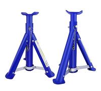 Autofather 3 Ton Axle Stand Height Adjustable from 290mm to 408mm, Folable Folding Car Jack Stands