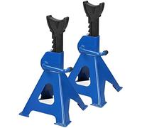 Autofather Pair Axle Jack Stands 6 Tonne Car Support Holding Stands 9-Stage Quick Release Ratchet Adjustment 29cm to 43cm