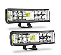 AUTOFEEL LED Light Bar 2PCS 7 Inch 60W LED Pods Flood Spot Beam Combo Off Road Driving Fog Light for Truck ATV Boat