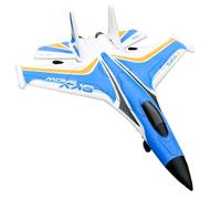AUTOFigure G1 RC Plan with 2 Take-off Modes, 2.4GHz Channel 6 Axis Gyro Stabilizer RTF Glider Remote Control Aircraft Planes Jet Fighter Toys-Blue||4Pcs Battery