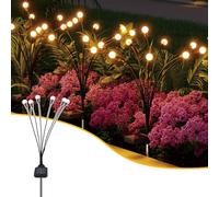 AUTOFigure LED Solar Garden Stake Lights Outdoor, IP65 Waterproof Firefly Landscape Lights, Solar Powered Pathway Lights for Yard Patio Lawn Walkway Decor,6 heads-1Pcs