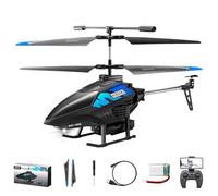 AUTOFigure Remote Control Helicopter, Obstacle Avoidance RC Drone Toy with M6 Aerial Photography Charging Crash Resistant Flight Model-M6 Blue||4 Pcs Battery