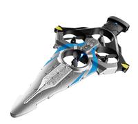 AUTOFigure V55 Remote Flying Sword, 4 Wings Flying Sword Drone Hand Control 360° Rolls Drone Sword with Gesture Sensing, 2.4g Wifi, 15mins Long Battery Life-Silvery||4 Pcs Battery