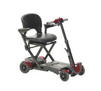 Autofold 4-Wheel Automatic Folding Mobility Device-Lightweight Travel Vehicle with Remote Control, Airline Friendly Battery, 13-Mile Range, 27.5kg (Red)