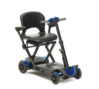 Autofold 4-Wheel Automatic Folding Mobility Device-Lightweight Travel Vehicle with Remote Control, Airline Friendly Battery, 13-Mile Range, 27.5kg (Blue)