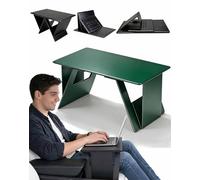 Autofold Pro Portable Car Desk - 2-in-1 Car Eating & Work Tray 4-Mod Pack & Go, Autofold Pro Unfolds Fast & Wipe Clean, Foldable Car Office Table for Drivers & Road Trips for Work Camp Create (Green)
